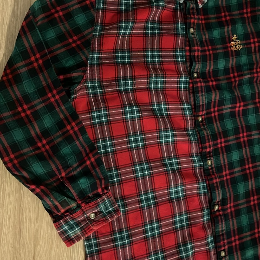 Ralph “Lauren” Polo Multicolor Patchwork Button U… - image 4